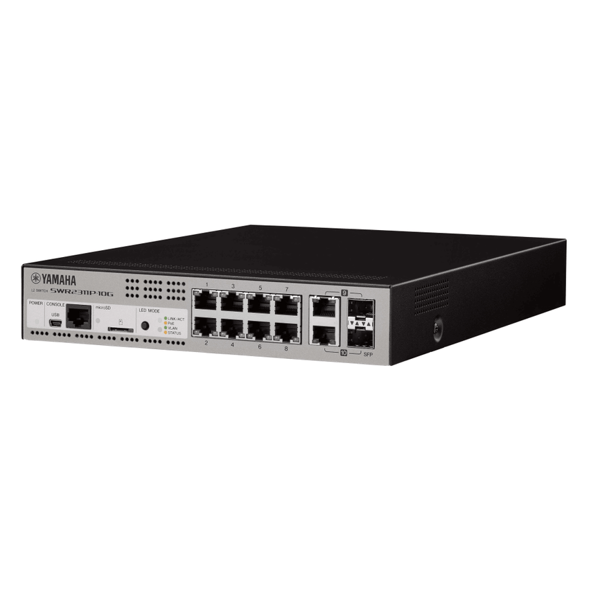 SWITCH DE RED L2 INTELIGENTE CON 10 PUERTOS POE AT 30W P/ DANTE
