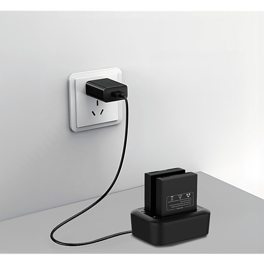 Base de Carga Dual para Baterías de Bodycam| Compatible con XMRX5V2| Diseño Compacto | Carga Rápida Dual |  Indicadores de Estado| Material ABS | No incluye Bateria.