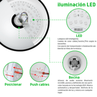 Luminario LED JLAR-3003 / 30W / 2400 Lúmenes / Bluetooth Control App / Voltaje 85-265V / Temperatura 6500K Fría / Garantía 3 Años