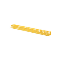Canaleta Ranurada de PVC sin Tapa, Tipo H (Tapa Abisagrada), 2 in de Ancho, 2 in de Alto y 3048 mm de Largo, Color Amarillo
