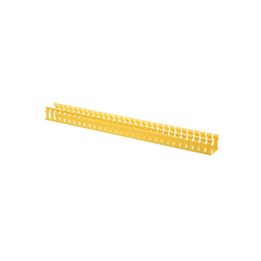 Canaleta Ranurada de PVC sin Tapa, Tipo H (Tapa Abisagrada), 2 in de Ancho, 2 in de Alto y 3048 mm de Largo, Color Amarillo
