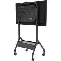Carro Móvil para Pantalla Plana / 43" a 75"+ Displays / Altura Ajustable 49.8"-65.8" (126.5-167.1 cm) / Capacidad 150 lb (68 kg) / 4 Ruedas Dobles 4" (102 mm) / Gestión de Cableado Interno / Estructura Tubular / Incl
