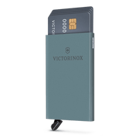 Tarjetero / Almacenamiento Seguro 4-6 Tarjetas / Aluminio Duradero / Protección RFID / Sistema Deslizamiento Patentado / Color Gris.