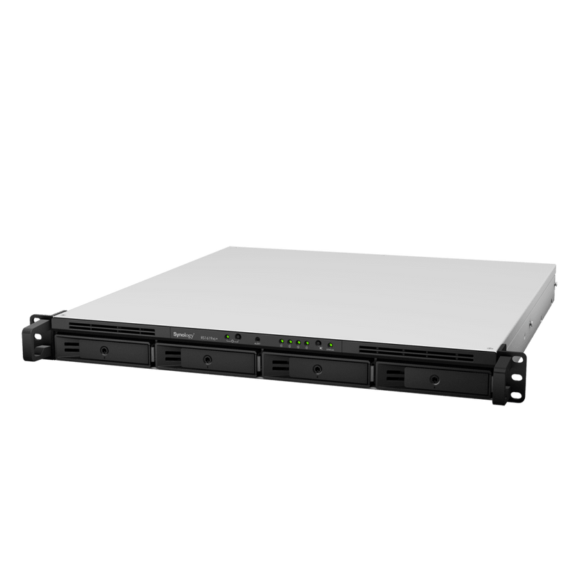 NAS RackStation RS1619xs+ | 4 Bahías | CPU Intel Xeon D-1527 Quad-Core | 8 GB DDR4 ECC (Ampliable a 64 GB) | 2 Ranuras M.2 NVMe/SATA | 4 Puertos LAN 1GbE | Soporte 10GbE Opcional | Escalable hasta 16 Bahías.