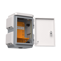 Gabinete de Acero Ventilado para Exterior 180 x 340 x 160 mm con Rieles DIN y 4 Placas Laterales para Montaje de Equipos por Fuera