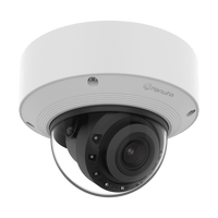Cámara Domo AI IR 5MP / Motorizado Varifocal 3.3~9.3mm / Doble NPU / Análisis Inteligente / WDR 120dB / IR 50m / IP52 IK10 / PoE / Wisenet 9
