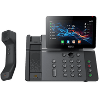 Telefono IP Wi-Fi, Handset Inalámbrico, Recepción de Video, 20 Líneas SIP, Puertos Gigabit, PoE con Puerto USB, Bluetooth.