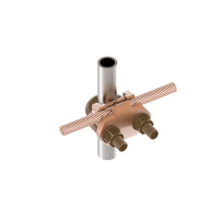 Conector Mecánico para Cable Calibre 4 a 2/0 AWG / Paralelo o 90° Grados a Tubo de 1 1/4" o Varilla  de 1 3/8" - 1 1/2".