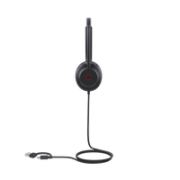 Diadema USB Yealink UH35 Mono Teams con Cancelación Activa de Ruido con 2 Micrófonos y Busylight Automático