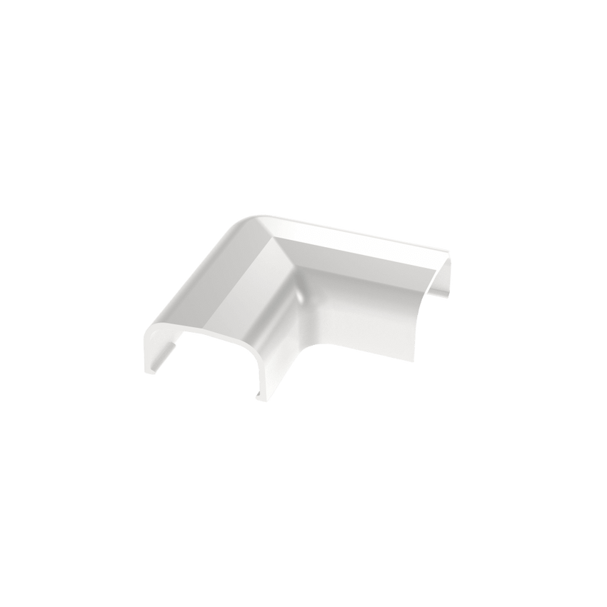 Conexión en ángulo recto "L", para uso con canaleta LD5, material ABS, Color Blanco