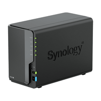 NAS DiskStation DS225+ | 2 Bahías | Intel Celeron J4125 | 2 GB DDR4 | Hasta 40 TB | Puertos 1GbE y 2.5GbE | USB 3.2 Gen 1 | Compatible con RAID | Synology DSM.