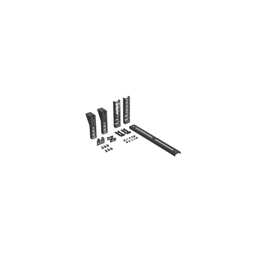 Soporte Tipo Trapezoidal Apilable, para Charolas Wire Basket de 300 mm (12 pulgadas) de Ancho, Color Negro.