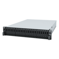 Servidor de Almacenamiento FlashStation FS3410 | 24 Bahías SSD SATA 2.5" | Intel Xeon D-1541 8 Núcleos | 16 GB RAM (Ampliable a 128 GB) | 356,500 IOPS Lectura | 129,400 IOPS Escritura | 4 Puertos 1GbE + 2 Puertos 10GbE