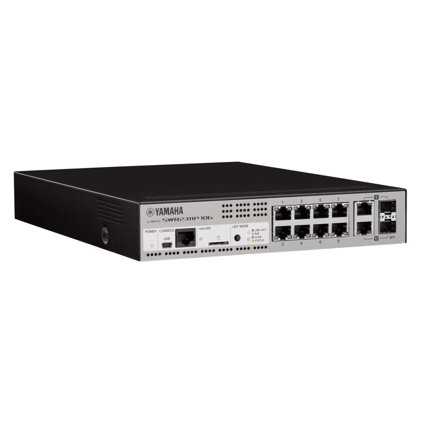 SWITCH DE RED L2 INTELIGENTE CON 10 PUERTOS POE AT 30W P/ DANTE