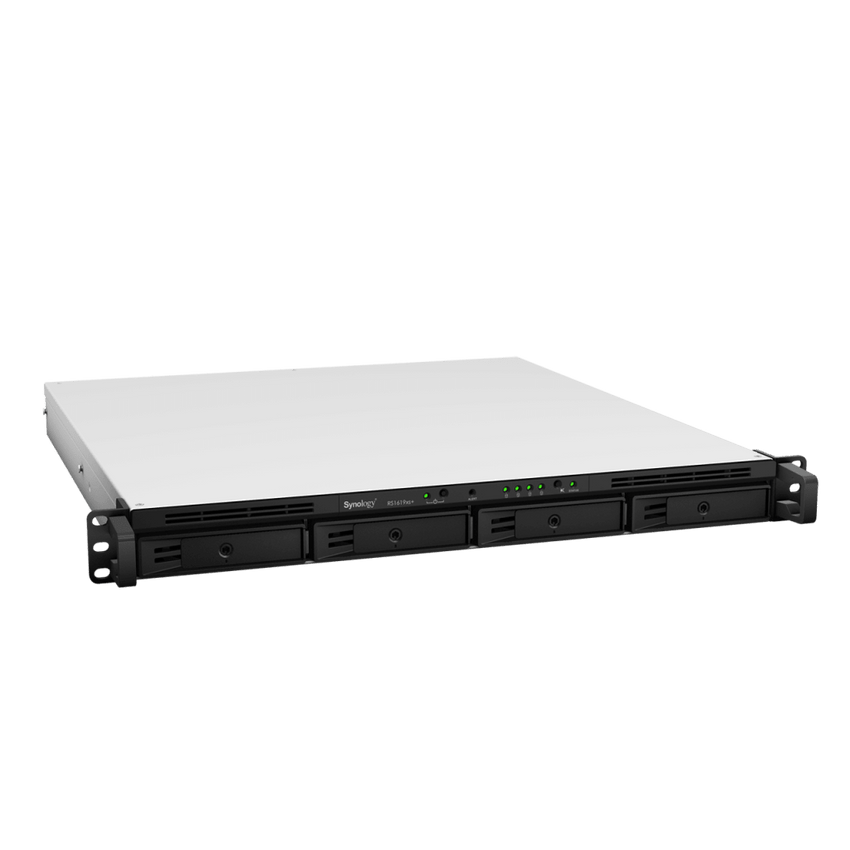 NAS RackStation RS1619xs+ | 4 Bahías | CPU Intel Xeon D-1527 Quad-Core | 8 GB DDR4 ECC (Ampliable a 64 GB) | 2 Ranuras M.2 NVMe/SATA | 4 Puertos LAN 1GbE | Soporte 10GbE Opcional | Escalable hasta 16 Bahías.