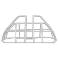 Protector De Rejilla Anti Vandalismo Y Golpes Accidentales, Color Blanco, Para Sirenas/Estrobos/Bocinas System Sensor, Montaje a Ras, 7.40"Altox6.15"Anchox3.39"Profundidad