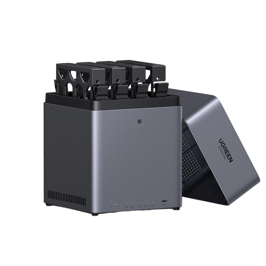 NAS UGREEN NASync DH4300PLUS  / 4 Bahías SATA / Procesador RK3588C 8 GB RAM / 2.5GbE Puerto / HDMI 4K / USB 3.2 Type-C / RAID 0/1/5/6/10 / Acceso Remoto UGREENlink