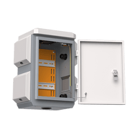 Gabinete de Acero Ventilado para Exterior 180 x 340 x 160 mm con Rieles DIN y 4 Placas Laterales para Montaje de Equipos por Fuera