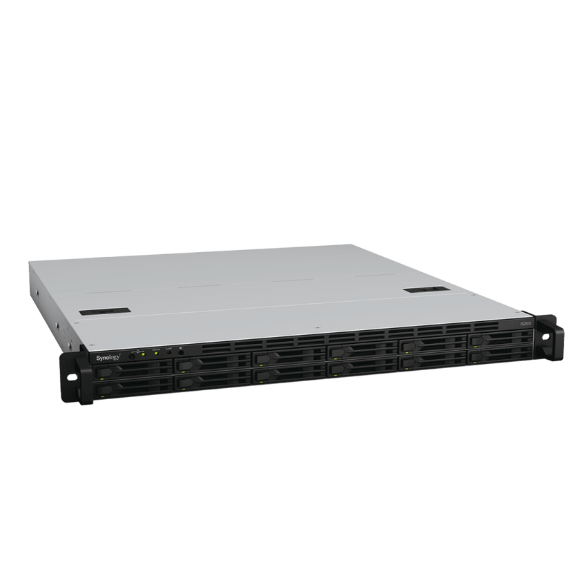 Servidor de Almacenamiento FlashStation FS2500/S | 12 Bahías SSD SATA 2.5" | 1U | 170,000 IOPS Lectura | 82,000 IOPS Escritura | 2 Puertos 10GbE | 2 Puertos 1GbE | Compatibilidad VMware, Hyper-V, XenServer, OpenStack .