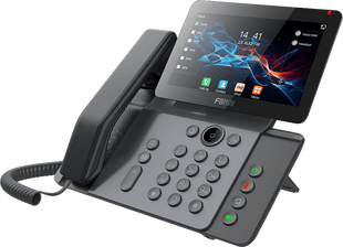 Teléfono IP Empresarial V66 Prime, Pantalla Táctil Color 7 Pulgadas, Audio HD Opus, Video 1080p, Wi-Fi 6, Bluetooth 5.4, 20 Líneas SIP, 6-Way Conference, PoE, Material Antibacterial
