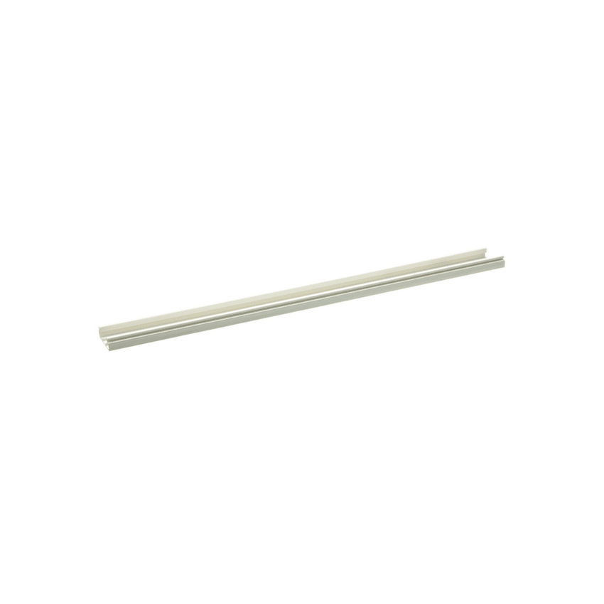 Base para canaleta T-45, de PVC rígido, con orificios perforados para montaje, 60.3 x 18.5 x 2400 mm, Color Blanco
