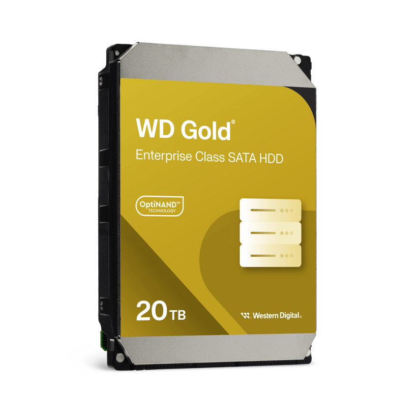 Disco Duro Empresarial WD Gold / SATA 6 Gb/s / 20 TB / 7200 RPM / Tecnología HelioSeal / ArmorCache / 5 Años Garantía / 2.5M Horas MTBF