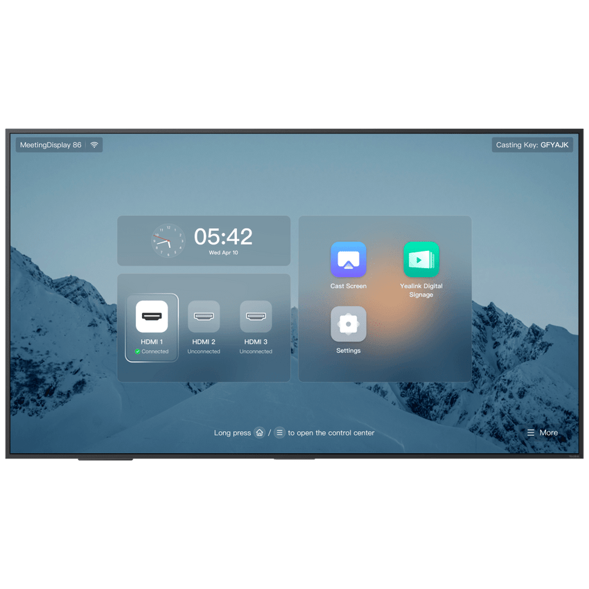 Pantalla Profesional Yealink de 86" MD-86 para Salas de Juntas, con Integración a MeetingBars y Control Inteligente