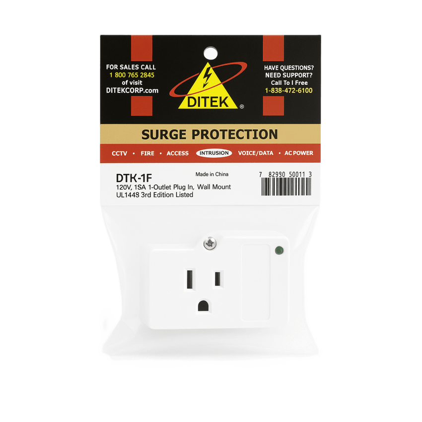 Protector Plug Pared / 120 VCA 15 A / 40,000 A / LED Diagn�stico / Transformadores de Alarma