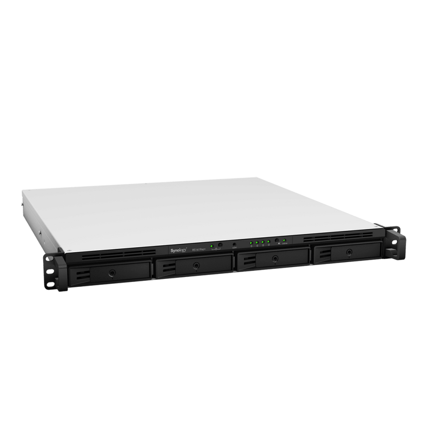 NAS RackStation RS1619xs+ | 4 Bahías | CPU Intel Xeon D-1527 Quad-Core | 8 GB DDR4 ECC (Ampliable a 64 GB) | 2 Ranuras M.2 NVMe/SATA | 4 Puertos LAN 1GbE | Soporte 10GbE Opcional | Escalable hasta 16 Bahías.