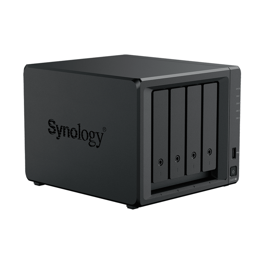 NAS DiskStation DS925+ | 4 Bahías | Expandible a 9 Bahías | 2 Puertos 2.5GbE | 2 Ranuras M.2 NVMe | AMD Ryzen V1500B | 4 GB DDR4 ECC | Hasta 565 MB/s Escritura Secuencial | Compatible con RAID | Synology DSM.