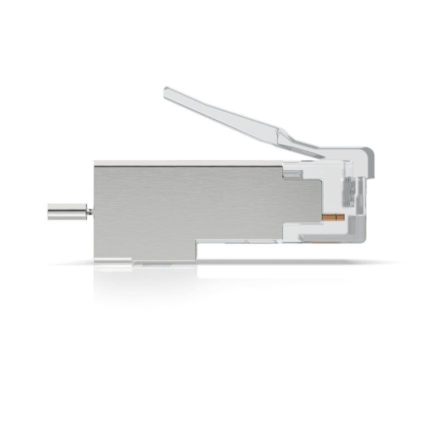 Paquete de 100 Conectores RJ45 Blindados Diseñados para Cables Ethernet UISP (UISP Cable Pro y Cable Carrier)