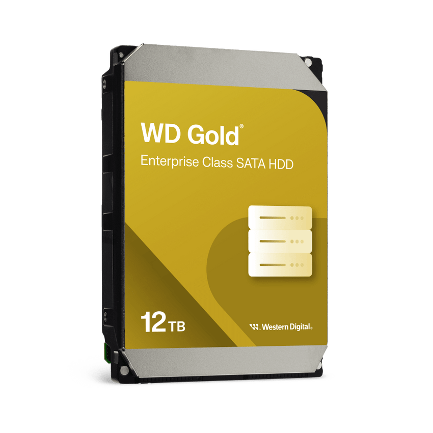 Disco Duro Empresarial WD Gold / SATA 6 Gb/s / 12 TB / 7200 RPM / Tecnología HelioSeal / ArmorCache / 5 Años Garantía / 2.5M Horas MTBF