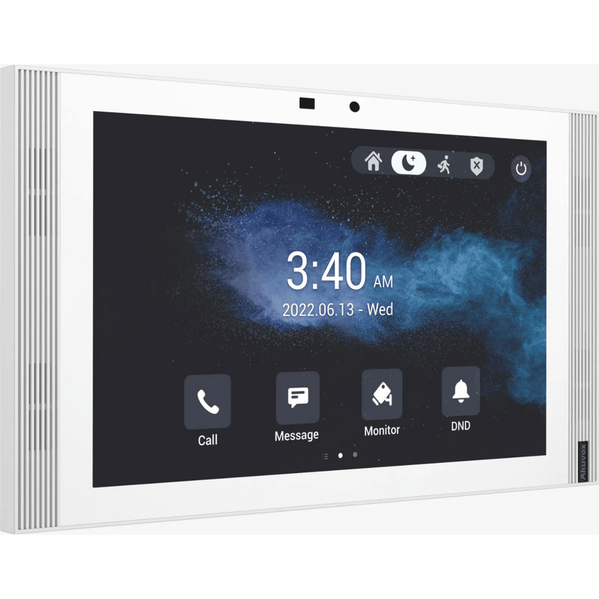 MONITOR COLOR BLANCO DE 10" IPS LCD / CERTIFICADO POR GOOGLE PLAY STORE / ANDROID 12 OS / WI-FI 6 / POE /  SIP / ENTRADAS DE ALARMA / ADMINISTRACIÓN 100 EN LA NUBE