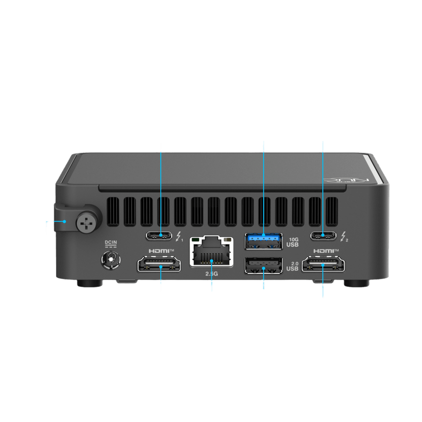 Mini PC NUC Barebone / Core i5 -210H / WiFi 7 y 2.5 GbE / Bluetooth / incluye Memoria RAM, SSD y S.O. /  Incluye Fuente