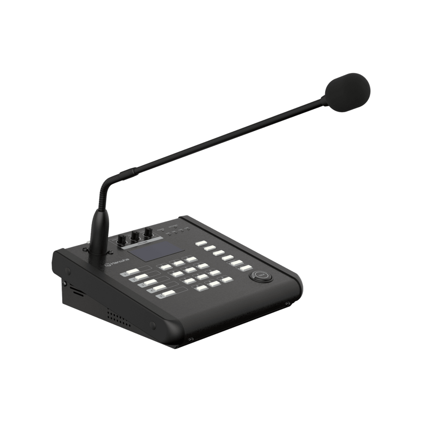 Micrófono IP SIP / Frecuencia 100Hz~6kHz / PoE IEEE 802.3 af / 10/100 Base-T / Protocolos SIP, HTTP, HTTPS / Seguridad SHA-2 / Certificaciones EMC y Safety