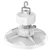 Luminaria LED High Bay Redonda REBL / 12,000-18,000 Lúmenes / Óptica Micro-Prisma Patentada / UGR Ultra Bajo / IK10 IP66 NEMA 4X / Temperatura 3500K-4000K-5000K Switchable / UVOLT 120-347V.
