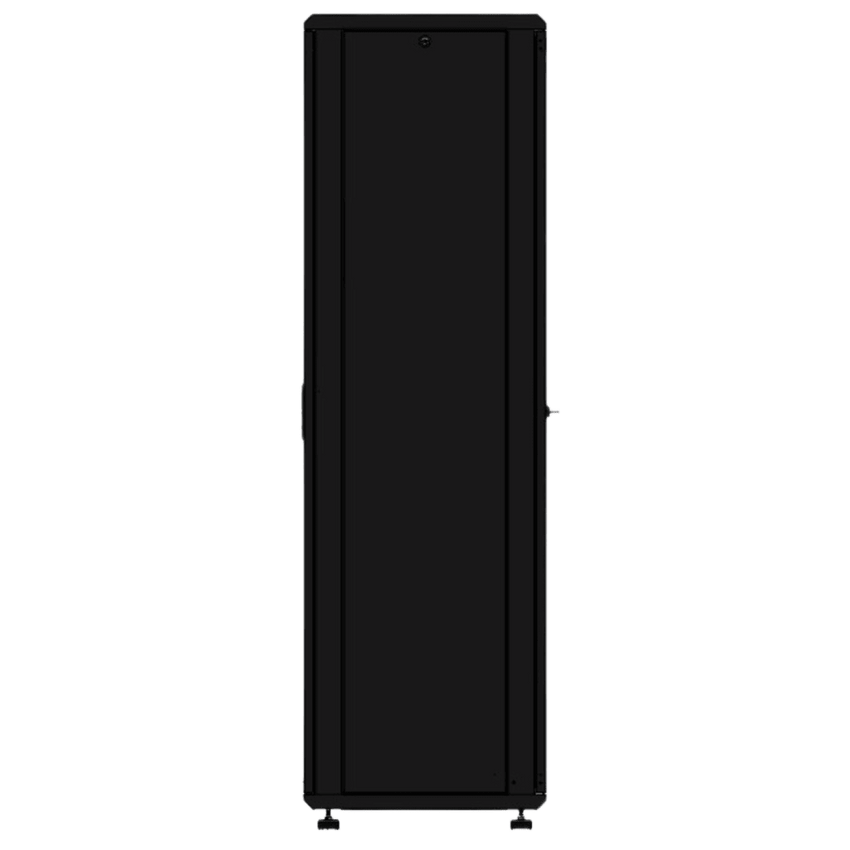 Gabinete rackeable de piso de 42U, compatible con estándar 19 pulgadas, equipado con puerta frontal de cristal para una mejor visibilidad y presentación profesional