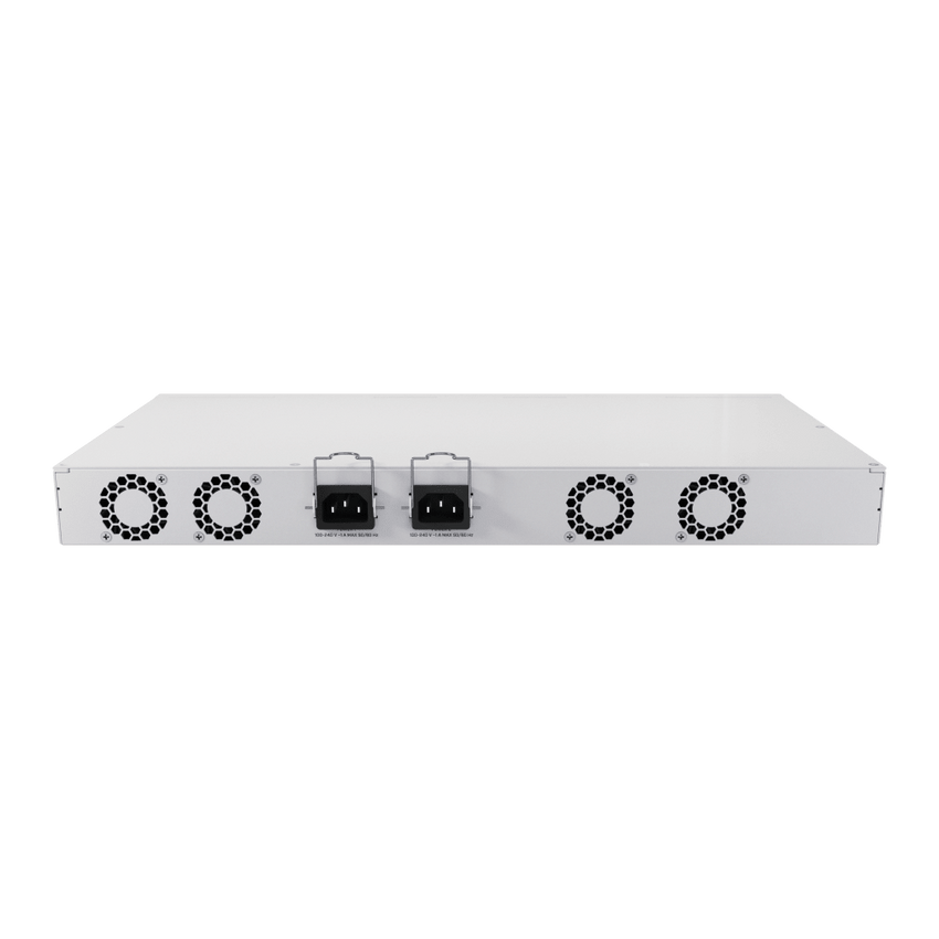 Switch de Red MikroTik CRS418-8P-8G-2S+RM / 17 Puertos Gigabit Ethernet / 8 Puertos PoE-out 802.3af/at / 2 Puertos SFP+ 10G / CPU Quad-Core 2.2 GHz ARM / RouterOS v7 / L3 HW Offloading / Alimentación Dual Redundante / USB 3.0