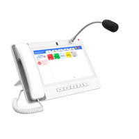 Teléfono IP Color Blanco Android 9.0 Empresarial para voceo 20 líneas SIP, pantalla táctil, Wi-Fi y Bluetooth, PoE, Voceo/ Musica por Multicast, puertos Gigabit, Sofware de Enfermeria