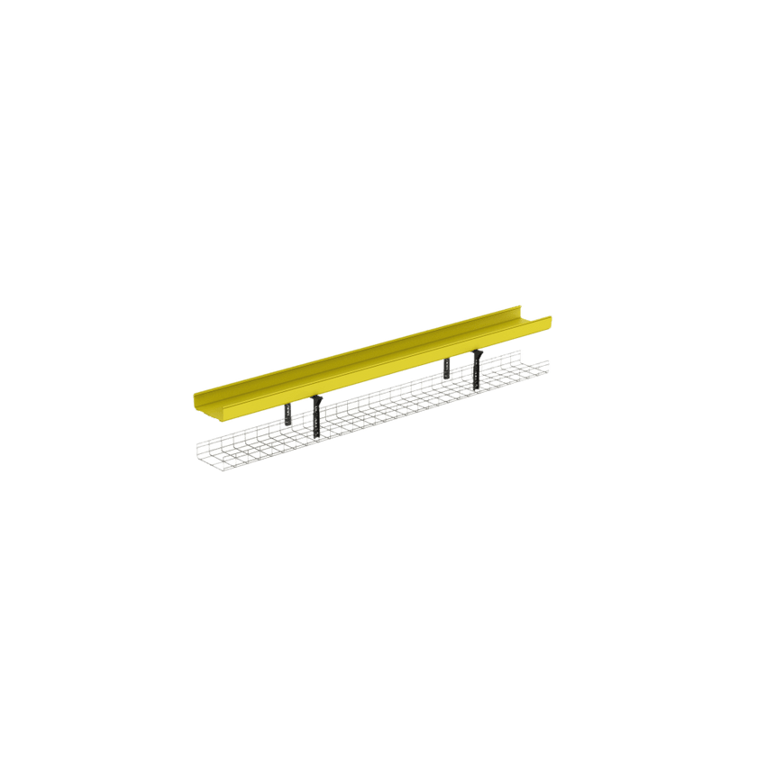Soporte Tipo Trapezoidal Apilable, para Charolas Wire Basket de 300 mm (12 pulgadas) de Ancho, Color Negro.