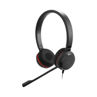 Jabra Evolve 30 II Duo MS con conexión USB C/A y 3.5mm, micrófono con cancelación de ruido y controlador en el cable con botones e indicadores LED (5399-823-369))