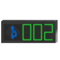 Panel LED Indicador de Estacionamiento Hikvision / 3 Dígitos con Flecha Direccional / Pantalla 7 Colores / Comunicación RS485-RJ45 / Montaje Colgante / Visualización Tiempo Real / Iconos Especiales