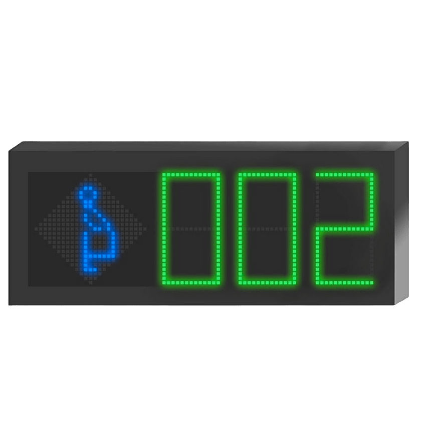 Panel LED Indicador de Estacionamiento Hikvision / 3 Dígitos con Flecha Direccional / Pantalla 7 Colores / Comunicación RS485-RJ45 / Montaje Colgante / Visualización Tiempo Real / Iconos Especiales