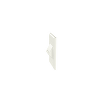 Placa de Pared Vertical Clásica, Salida Para 2 Puertos Mini-Com Inclinados, Con Espacios Para Etiquetas, Color Blanco