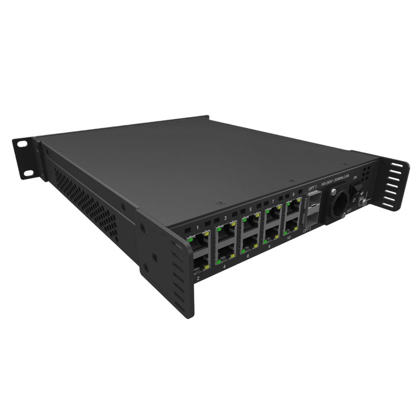 Convertidor de Fibra a Ethernet NovaStar | 10 Puertos Gigabit | 2 Puertos Ópticos 10G | Transmisión de Larga Distancia | Modo Simple