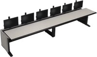 Consola Modular para Centros de Control | Superficie Endurance Plus 32 mm | Sistema Versa-Trak | Gestión Integrada de Cables | Estructura Acero y MDF | Expandible y Reconfigurable | Estructura Base de 48"/ 60"/ 72"