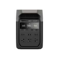 Estación de Energía Portátil Delta 3 1024Wh Litio LFP / 6 AC 1800 W (Max. 2200W) / 2 USB-C 100W / Capacidad para Aumentar Respaldo / Cargador de Coche 10A a 12.6V / Conectividad WiFi y Bluetooth (App) / Carga Solar 500W Max.