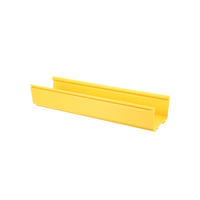 Canaleta FiberRunner™ 6X4, de PVC Rígido, Color Amarillo, 3 m de Largo