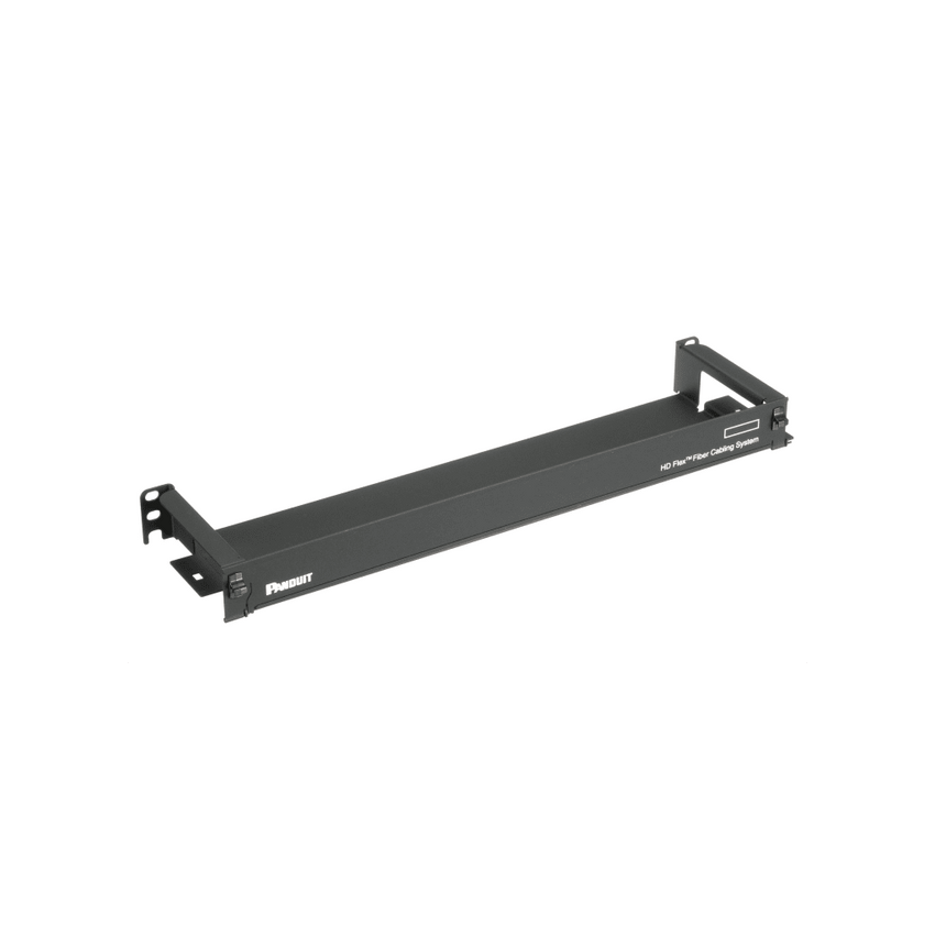 Organizador de Cables Frontal, para Panel de Fibra Óptica HD Flex, de 1 UR, Color Negro