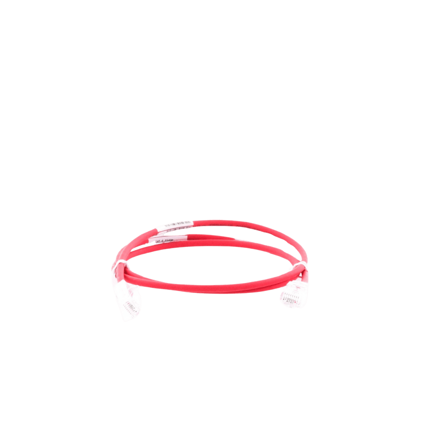 Cable de Parcheo TX6, UTP Cat6, Diámetro Reducido (28AWG), Color Rojo, 0.61 Metros (2 Pies)